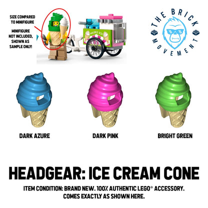 LEGO ACCESSORIES - MINIFIGURE HEADGEAR - Ice Cream Cone