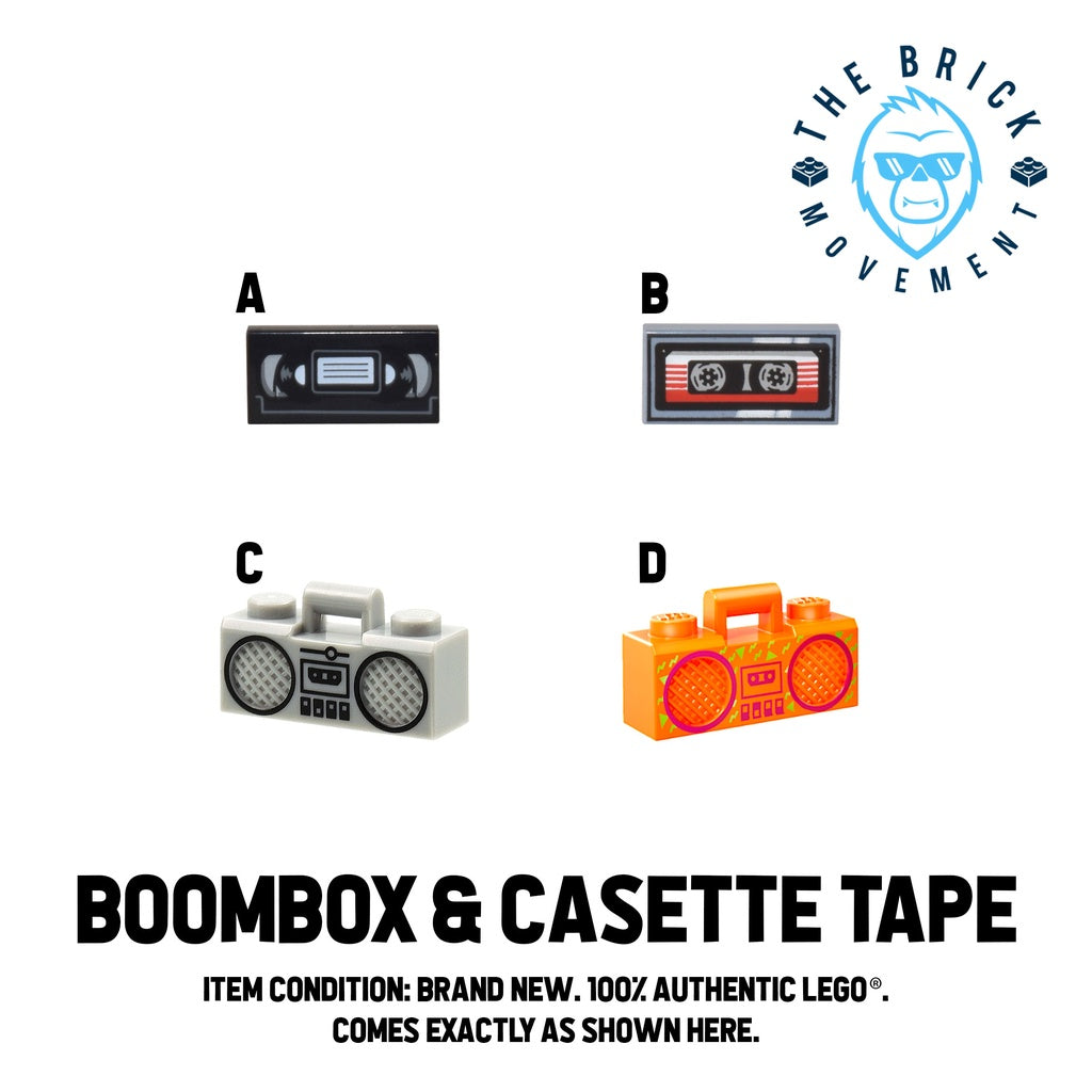 LEGO ACCESSORIES - MUSICAL INSTRUMENT - Boombox & Casette Tape