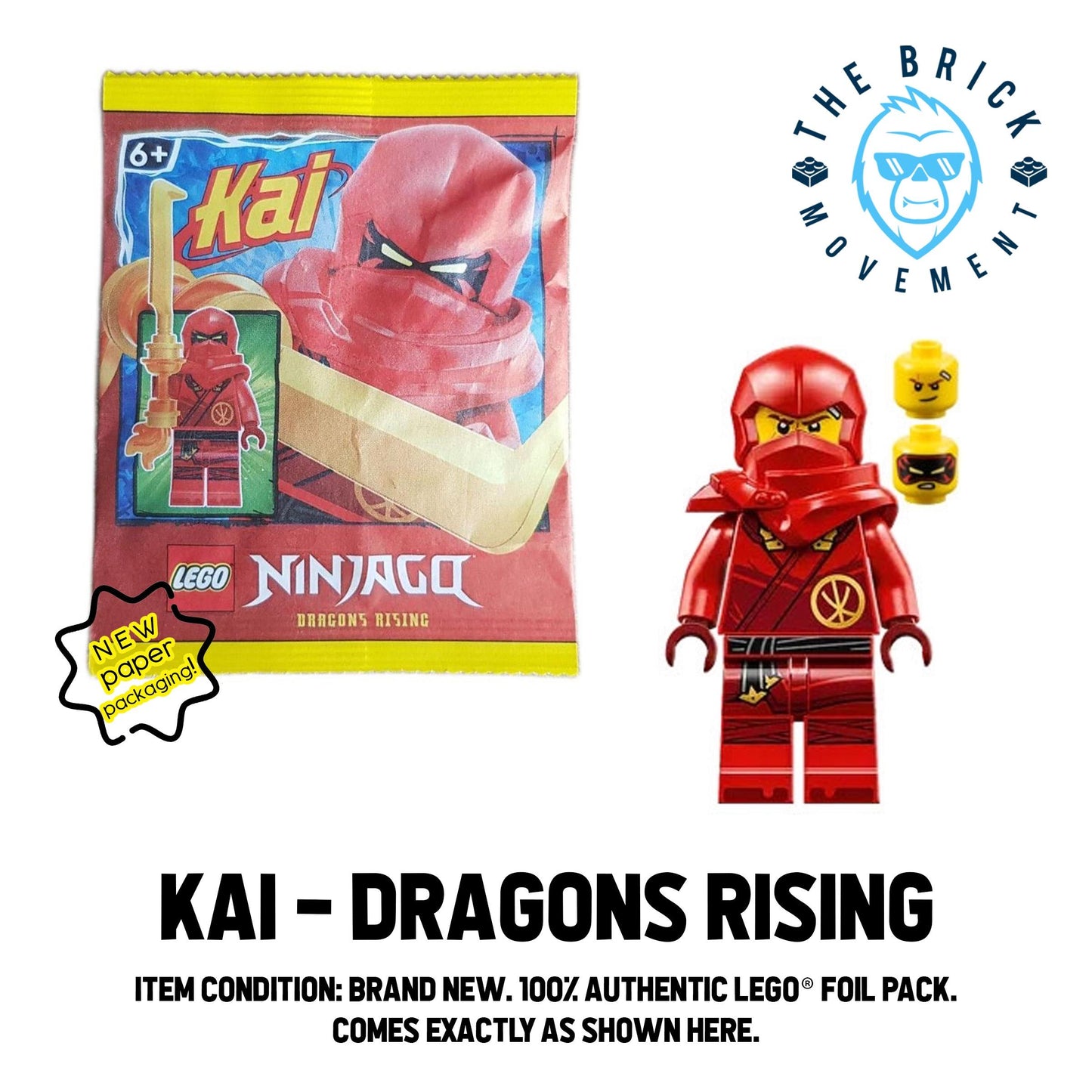 LEGO NINJAGO Kai (Dragons Rising) Foil Pack