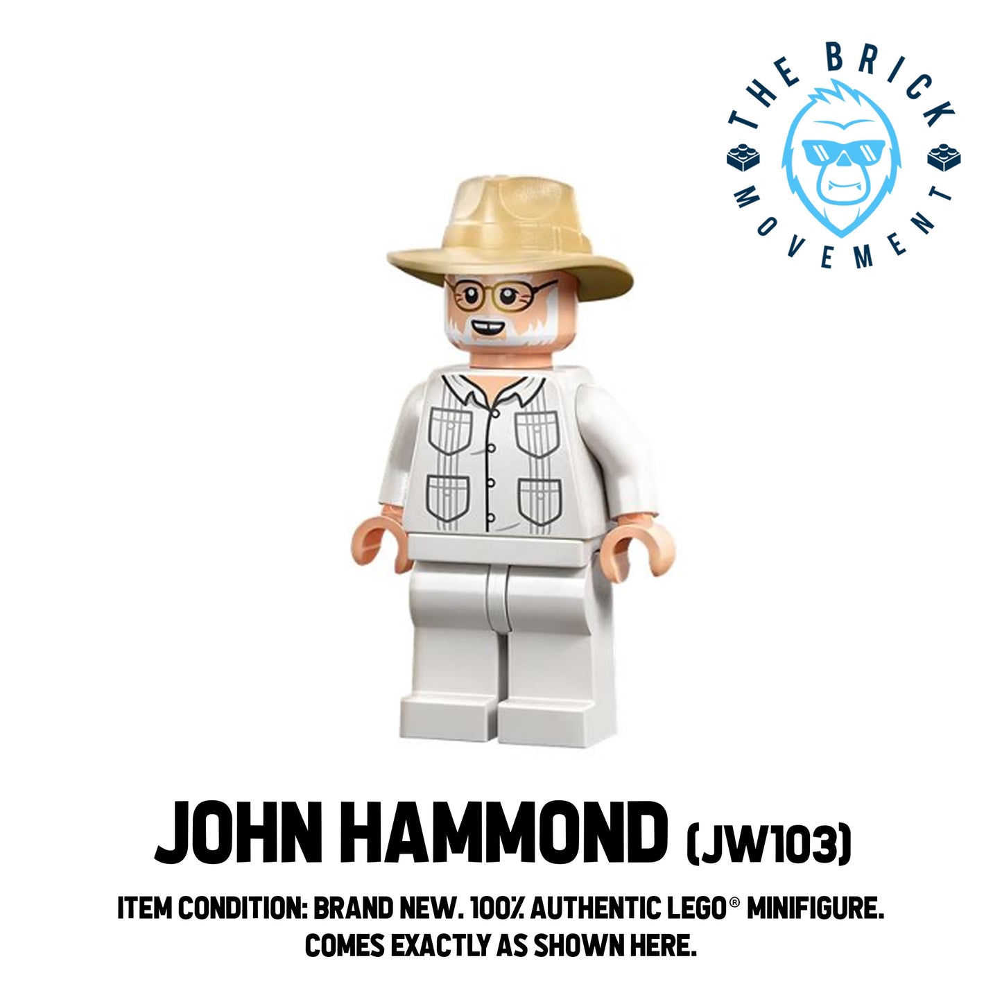 LEGO JURASSIC WORLD John Hammond Minifigure