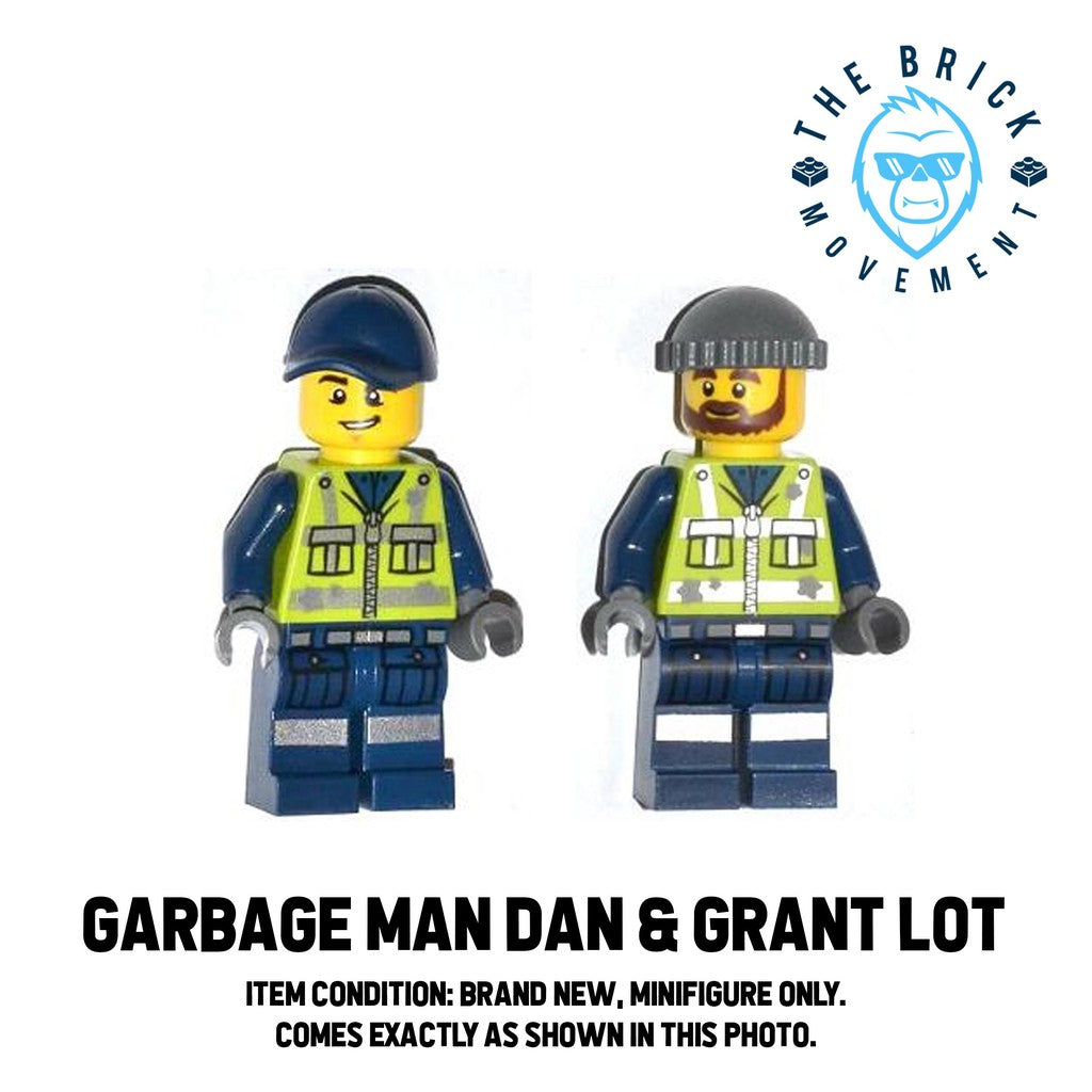 LEGO THE LEGO MOVIE Garbage Men Dan & Grant Minifigure Lot