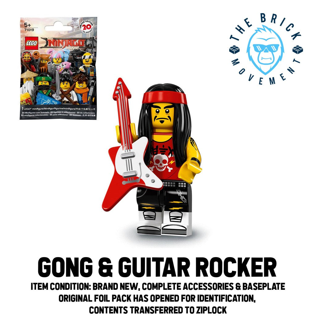 Lego Rocker Character LEGO Collectible Minifigure Series NINJAGO MOVIE: Gong & Guitar Rocker ...