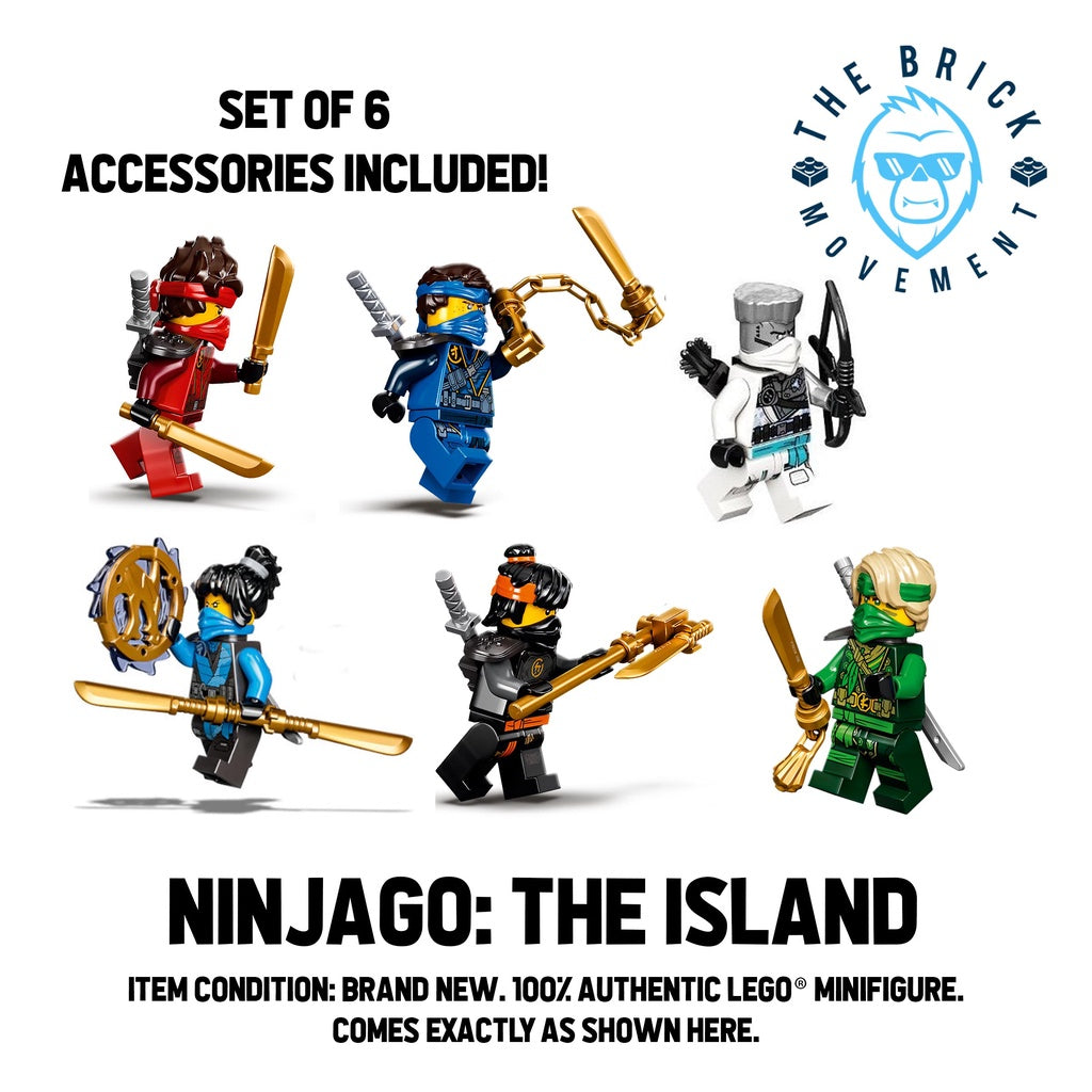 LEGO NINJAGO The Island (Lloyd, Kai, Cole, Nya, Jay, Zane) Minifigure Set