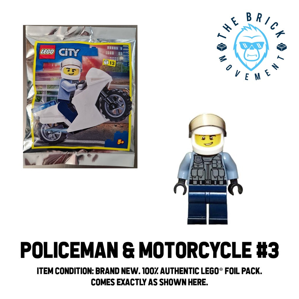 LEGO CITY Policeman & Motorcycle Foil Pack #3