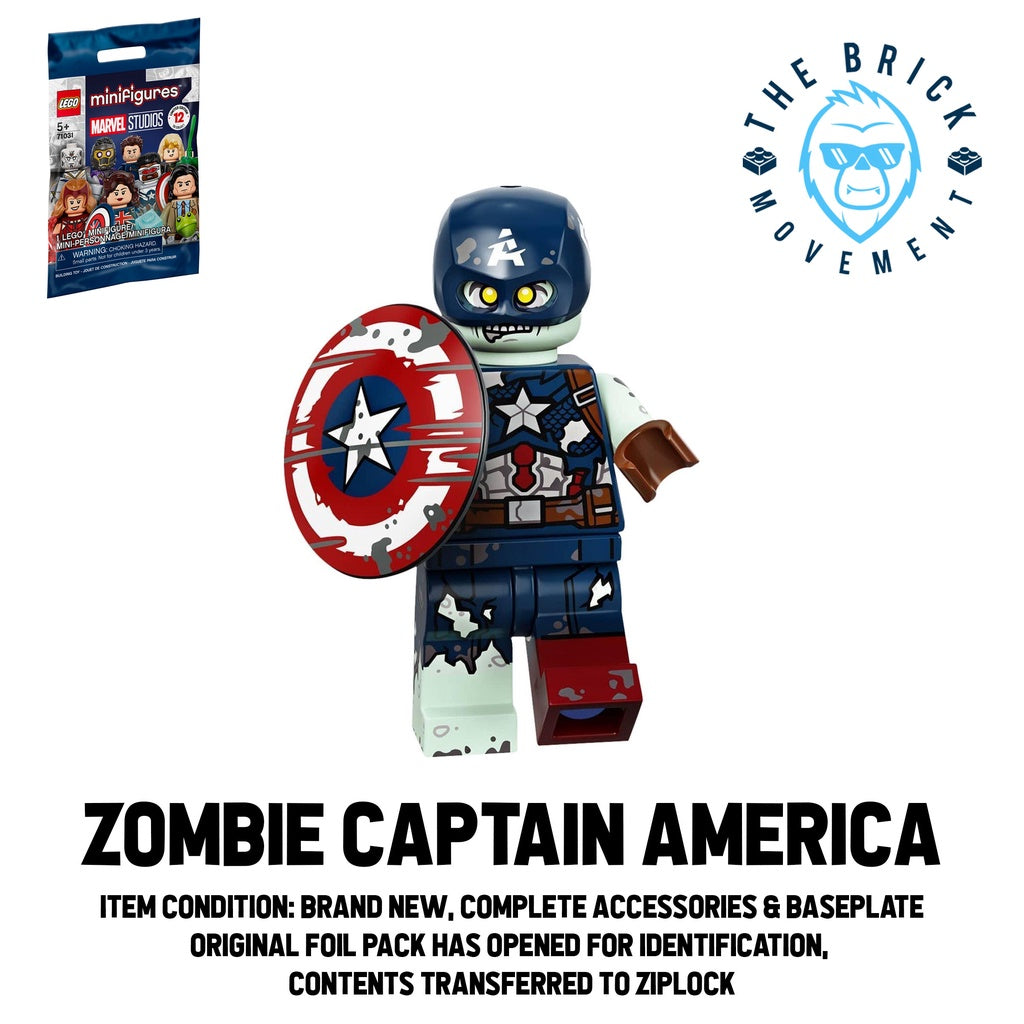 LEGO Collectible Minfigure Series Marvel Studios: Zombie Captain America Minifigure