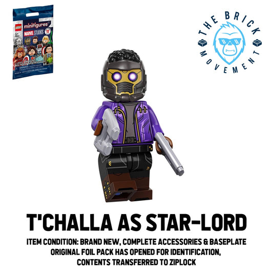 LEGO Collectible Minfigure Series Marvel Studios: T'Challa as Star Lord Minifigure