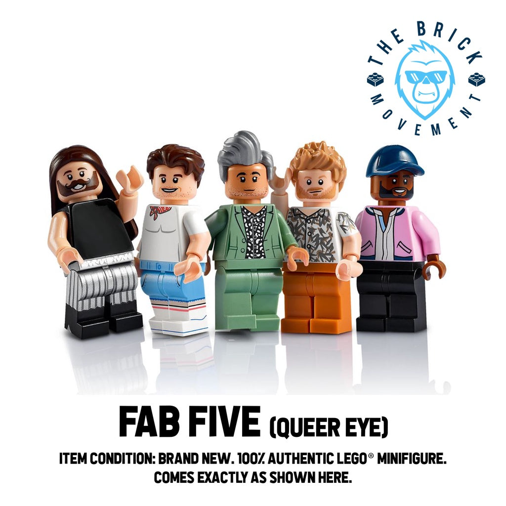 LEGO IDEAS Queer Eye Fab Five Minifigure Lot