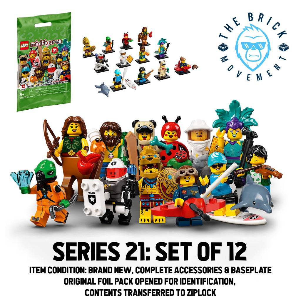 LEGO Collectible Minifigure Series 21: Complete Set of 12 Minifigures