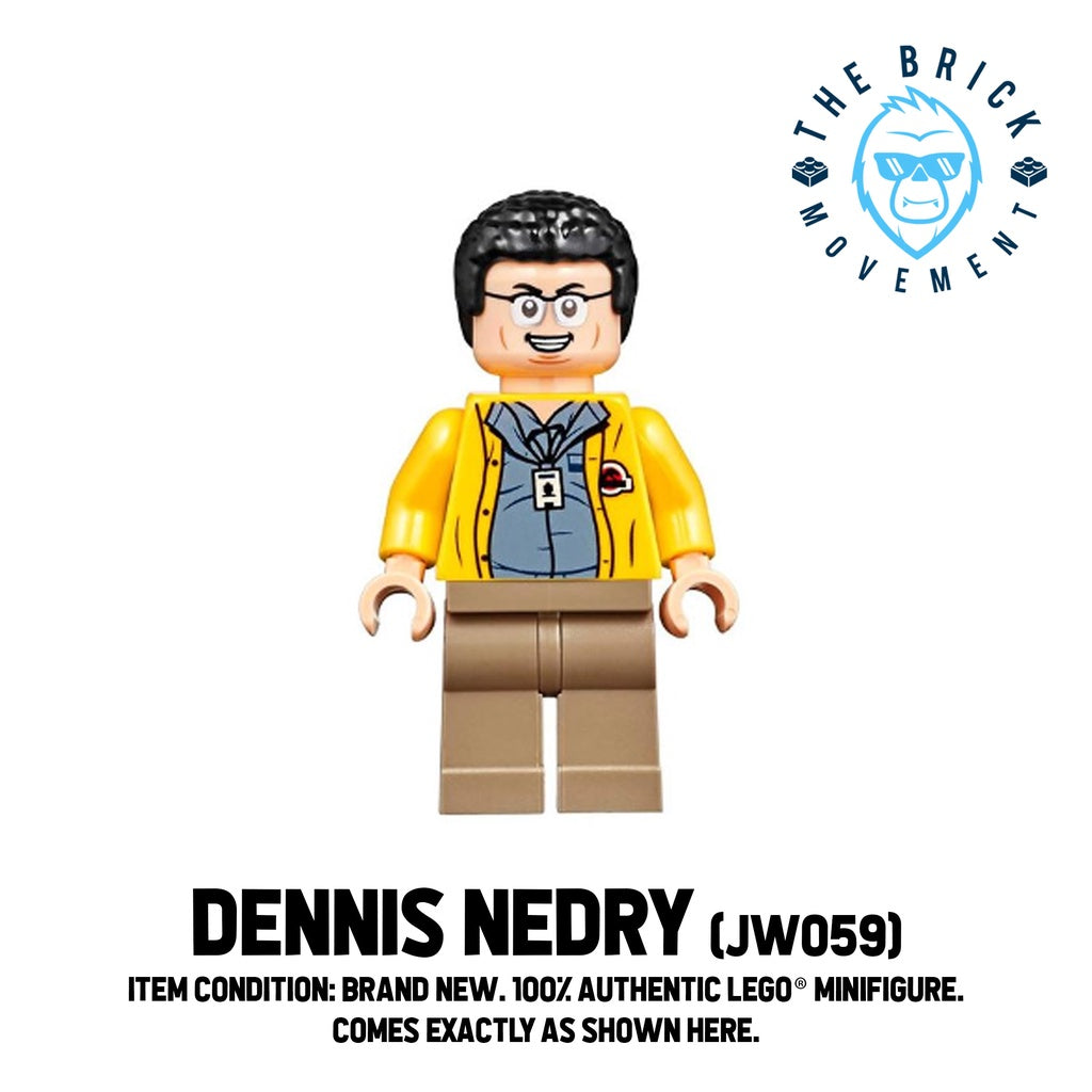 LEGO JURASSIC WORLD Dennis Nedry Minifigure