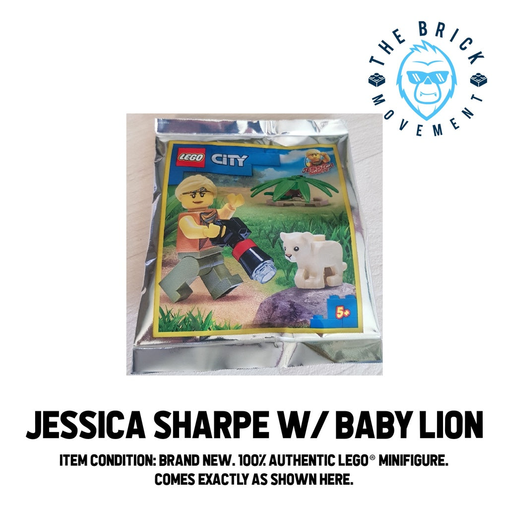 LEGO CITY Jessica Sharpe w/ Baby Lion Foil Pack