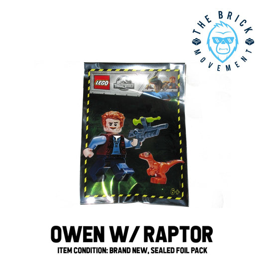 LEGO JURASSIC WORLD Owen & Raptor Foil Pack