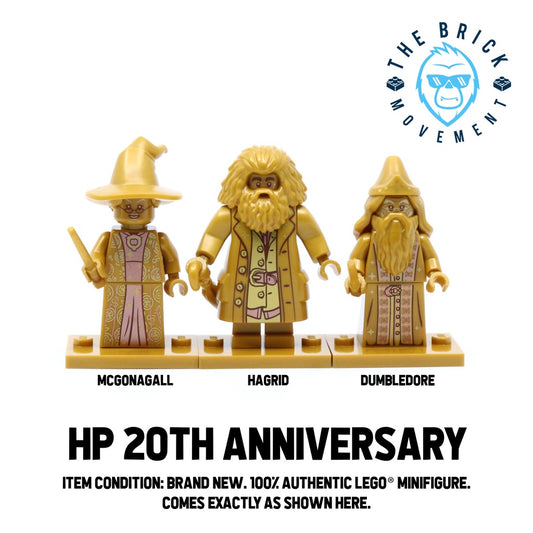 LEGO HARRY POTTER McGonagall, Hagrid, Dumbledore 20th Anniversary Minifigure Lot