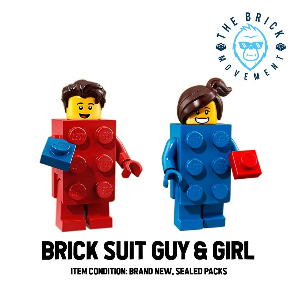 LEGO Collectible Minifigure Series 18: Brick Suit Guy & Girl Minifigures