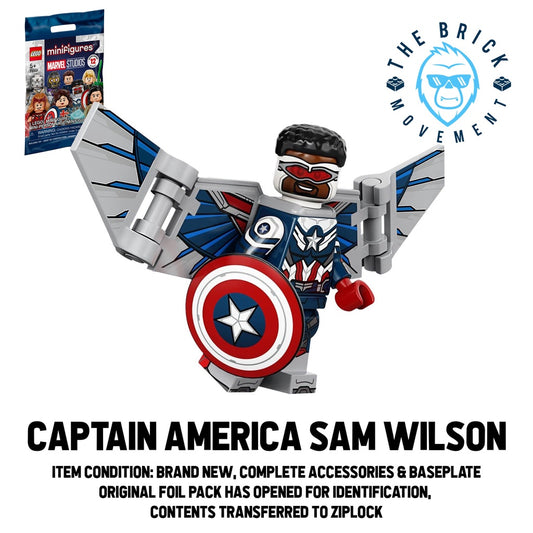 LEGO Collectible Minfigure Series Marvel Studios: Captain America Sam Wilson Minifigure