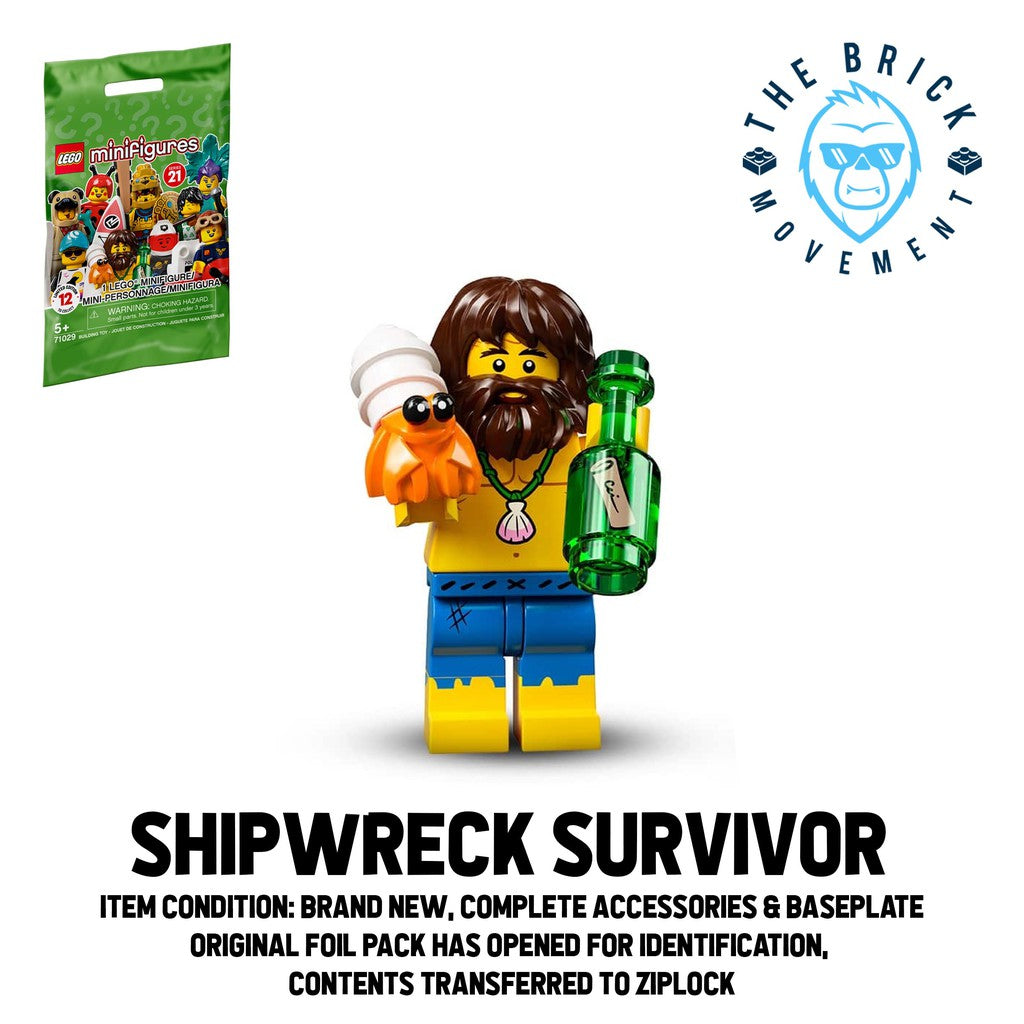 LEGO Collectible Minifigure Series 21: Shipwreck Survivor Minifigure