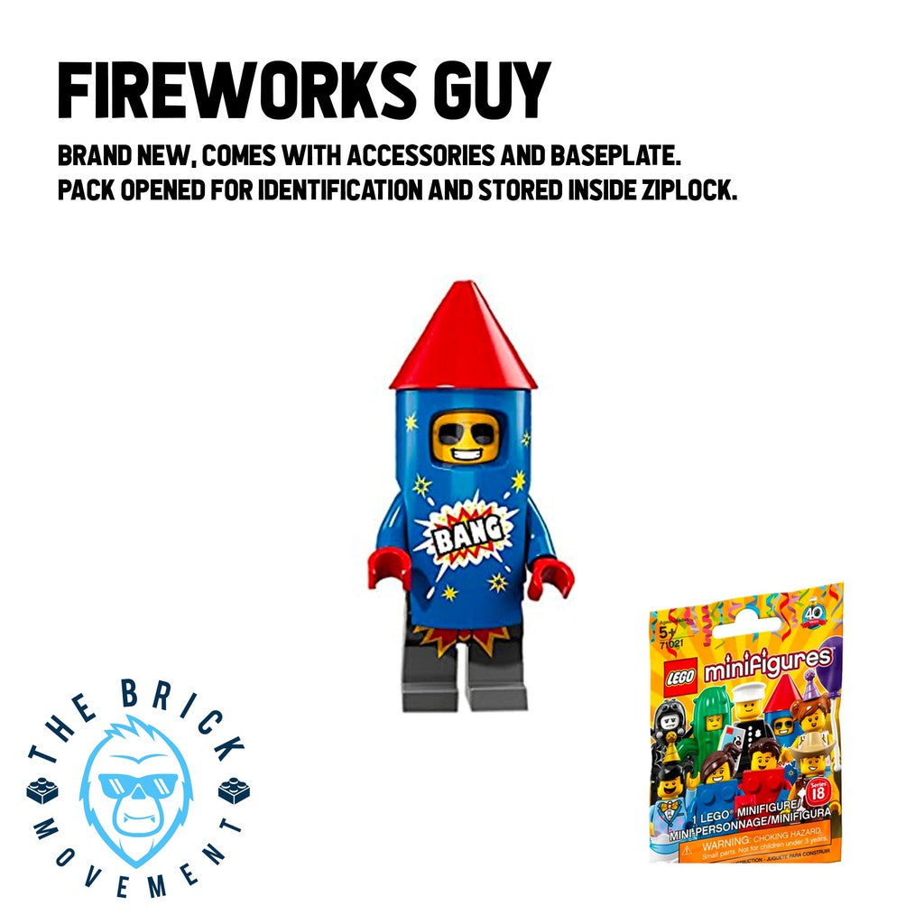 LEGO Collectible Minifigure Series 18: Fireworks Guy Minifigure