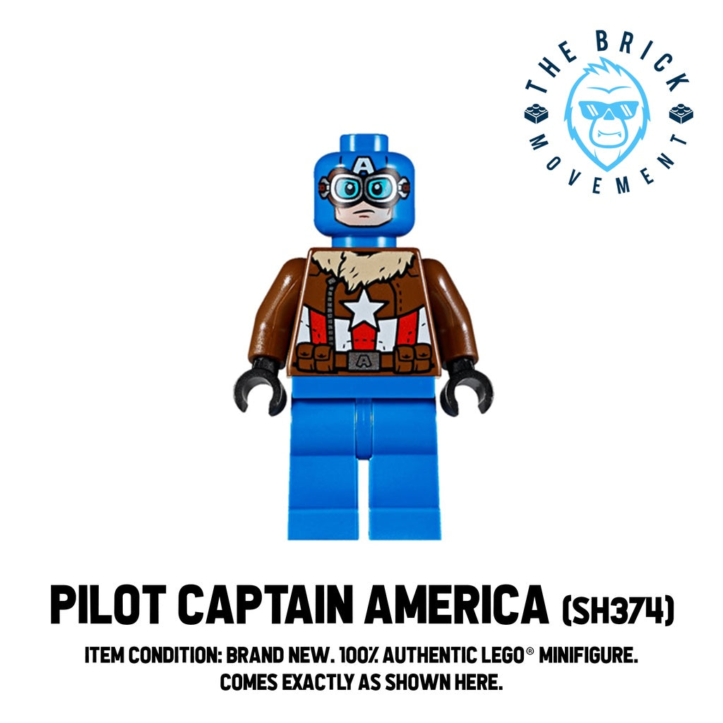 LEGO MARVEL Pilot Captain America Minifigure