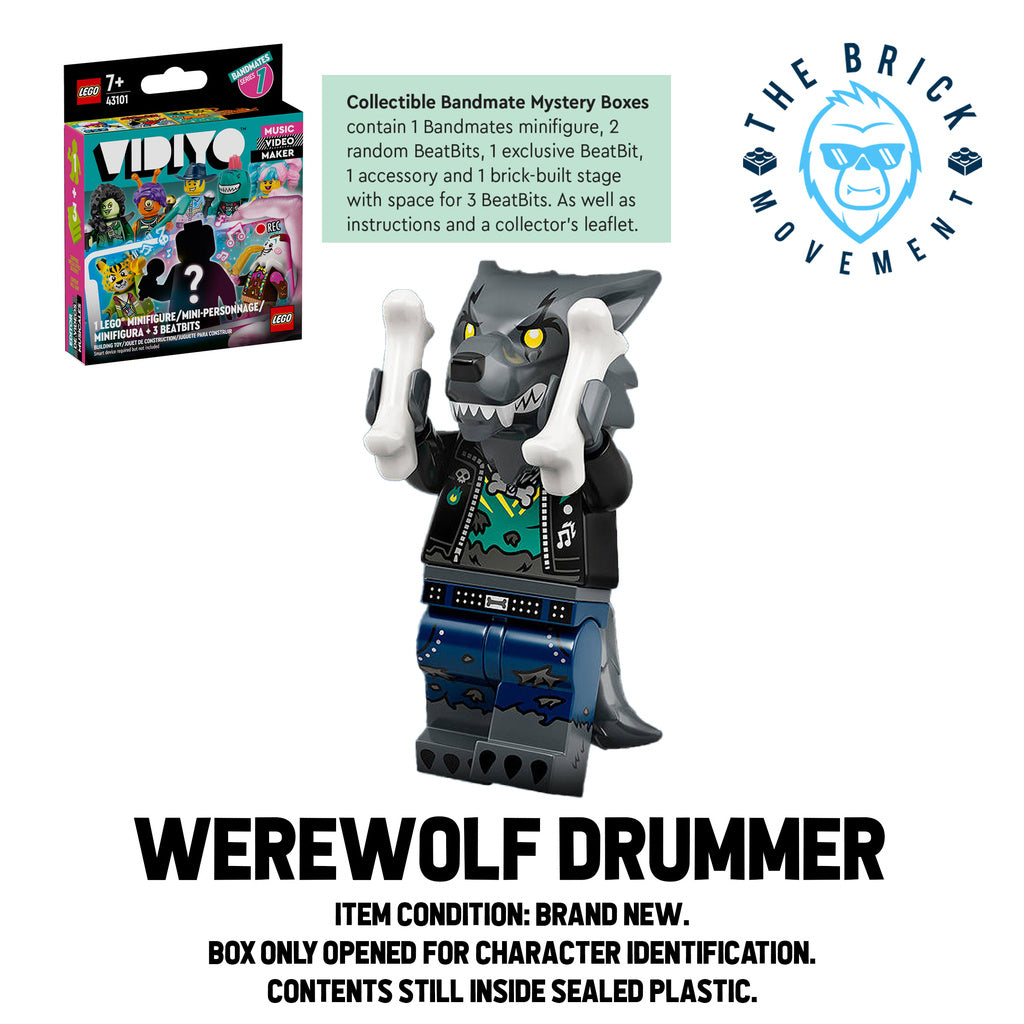 LEGO VIDIYO Bandmates Series 1: Werewolf Drummer Minifigure