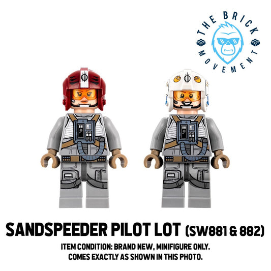 LEGO STAR WARS Sandspeeder Pilot Minifigure Pair