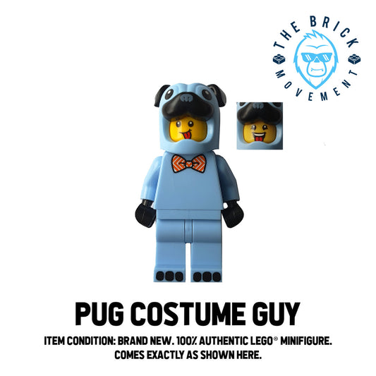 LEGO BAM Blue Pug Costume Guy Minifigure