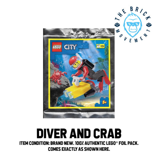 LEGO CITY Diver and Crab Foil Pack