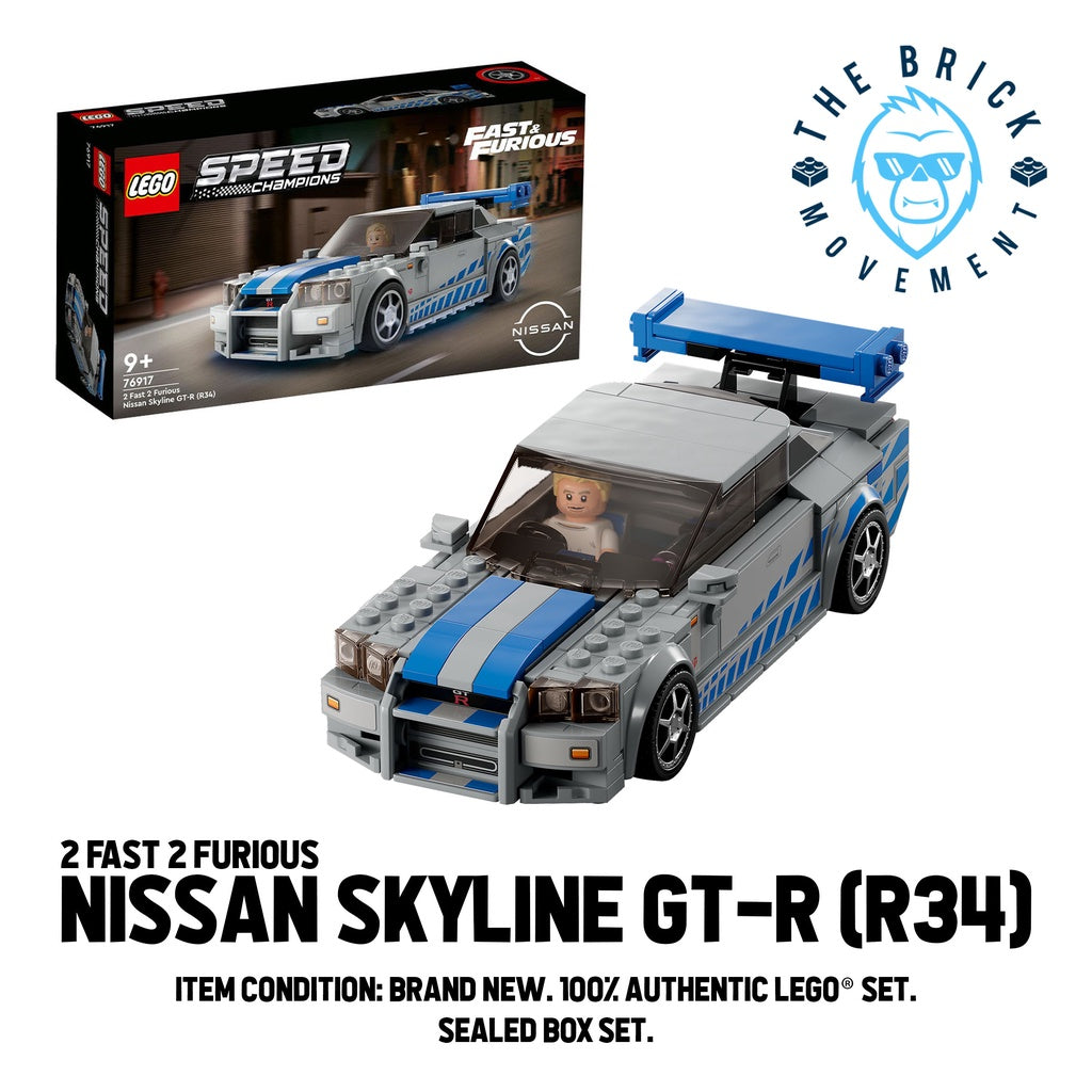 LEGO SPEED CHAMPIONS 76917 2 Fast 2 Furious Nissan Skyline GTR (R34) Set