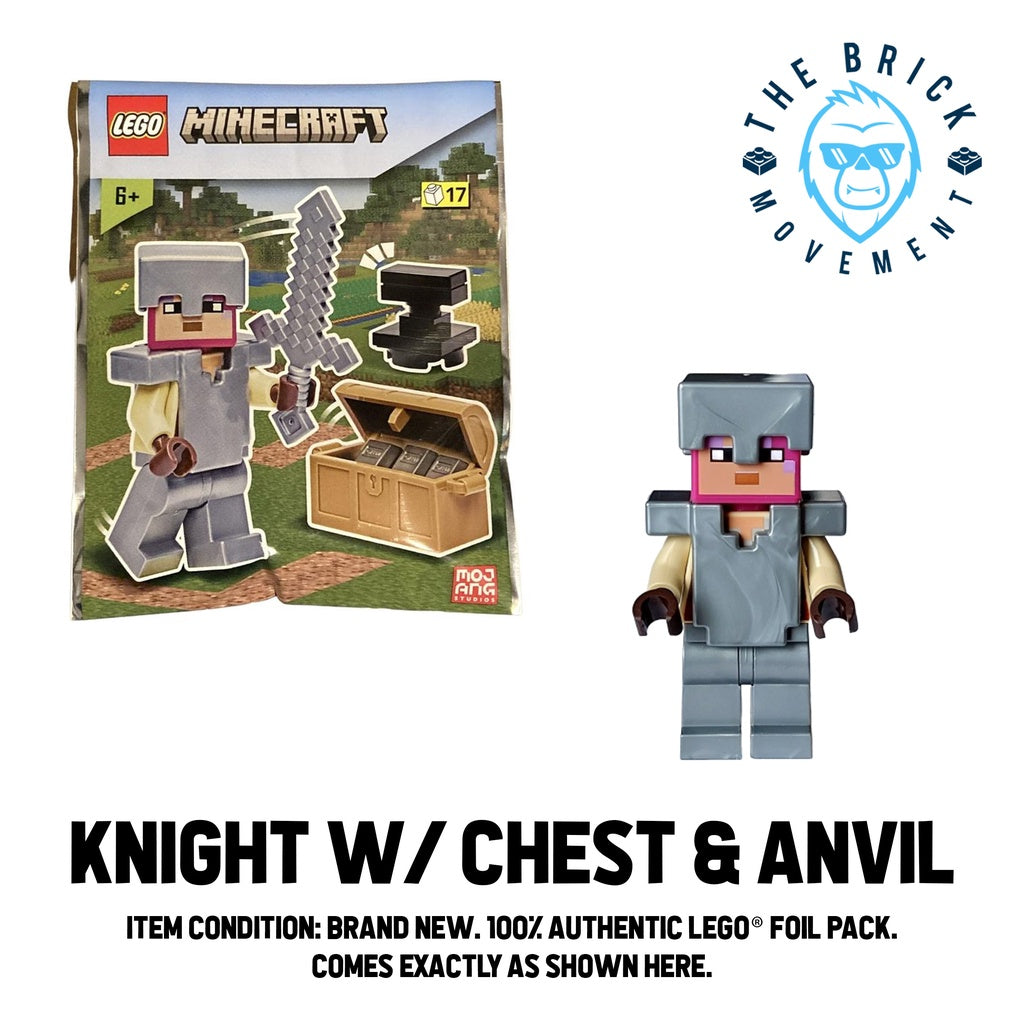 LEGO MINECRAFT Knight w/ Chest & Anvil Foil Pack