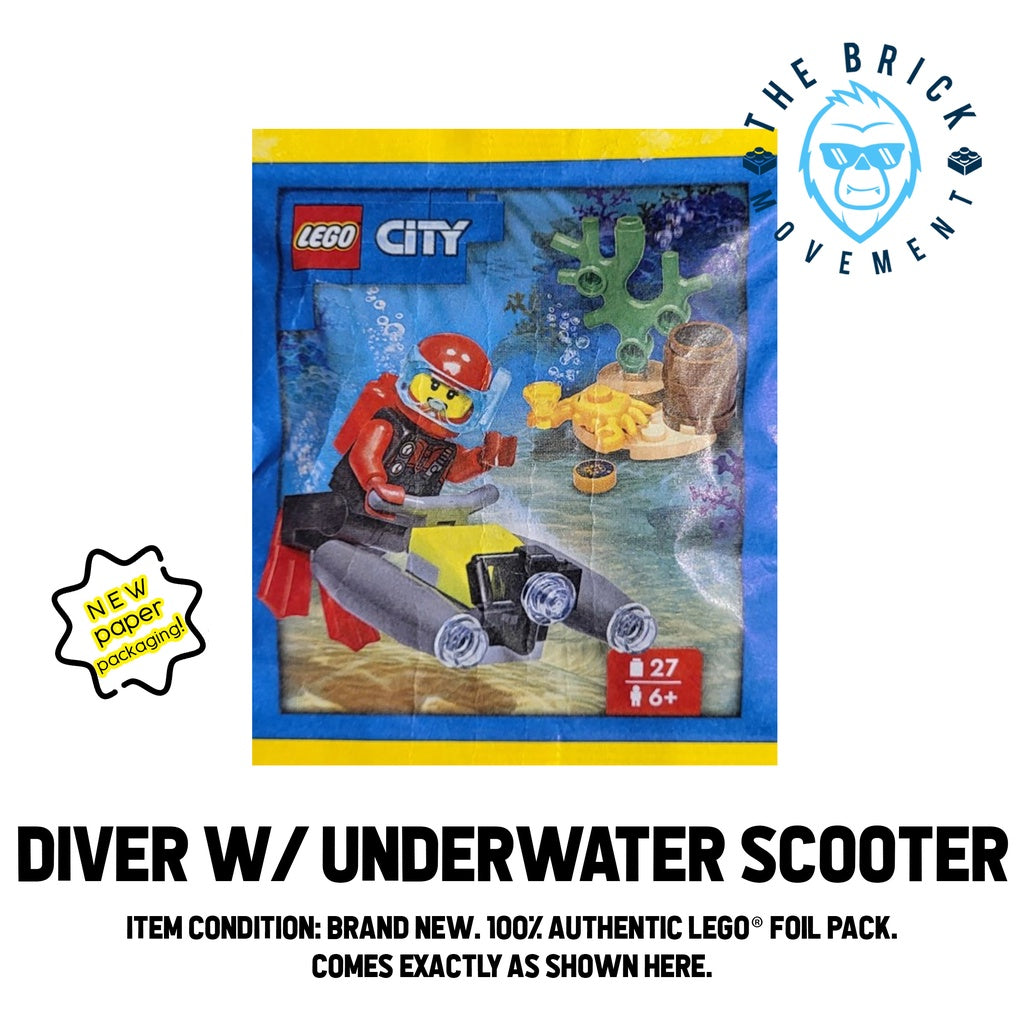 LEGO CITY Diver w/ Underwater Scooter Foil Pack