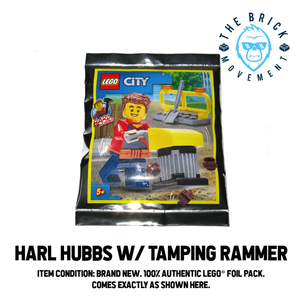 LEGO CITY Harl Hubbs w/ Tamping Rammer Foil Pack