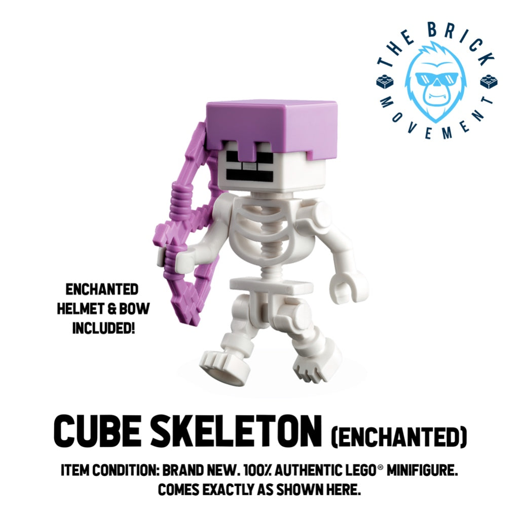 LEGO MINECRAFT Cube Skeleton (Enchanted) Minifigure – The Brick Movement