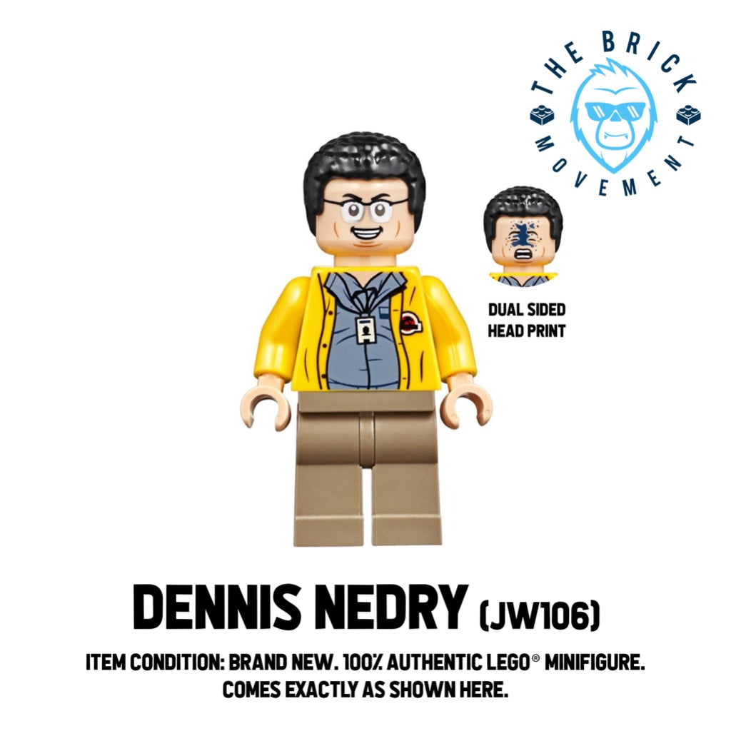 LEGO JURASSIC WORLD Dennis Nedry Minifigure