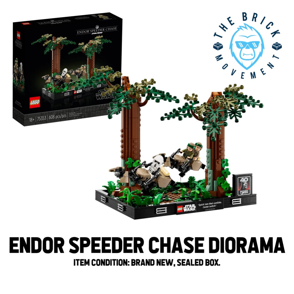 LEGO STAR WARS 75353 Endor Speeder Chase Diorama Set