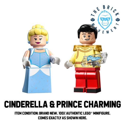 LEGO DISNEY Cinderella & Prince Charming Minifigure Lot