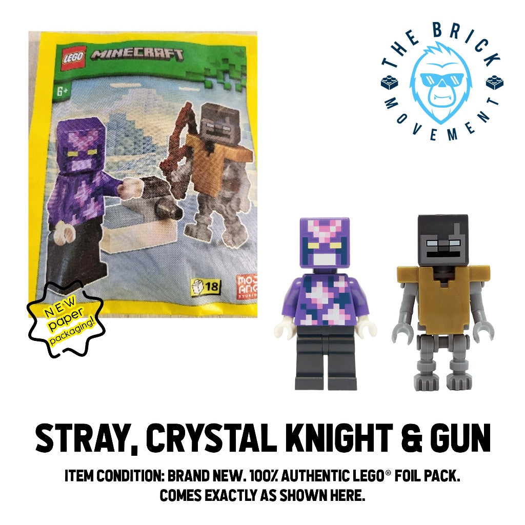 LEGO MINECRAFT Stray, Crystal Knight & Gun Foil Pack