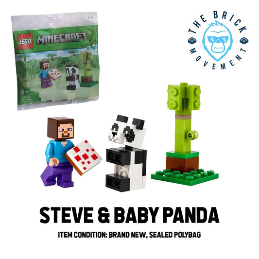 LEGO MINECRAFT Steve & Baby Panda Polybag