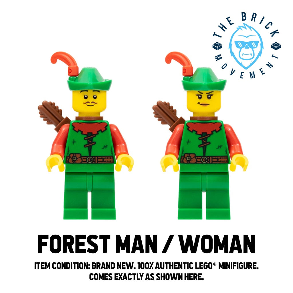 LEGO CASTLE Forestman & Forestwoman Minifigure Lot