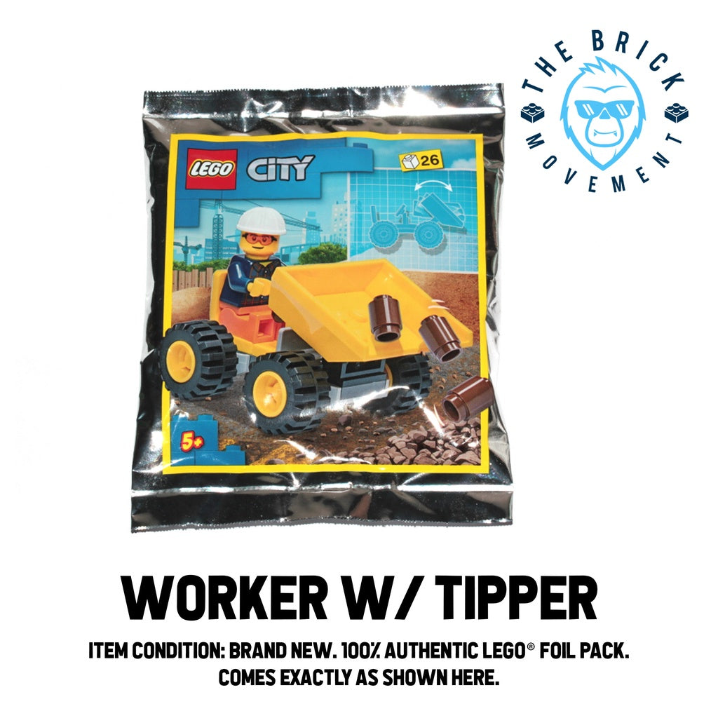 LEGO CITY Worker w/ Tipper Foil Pack