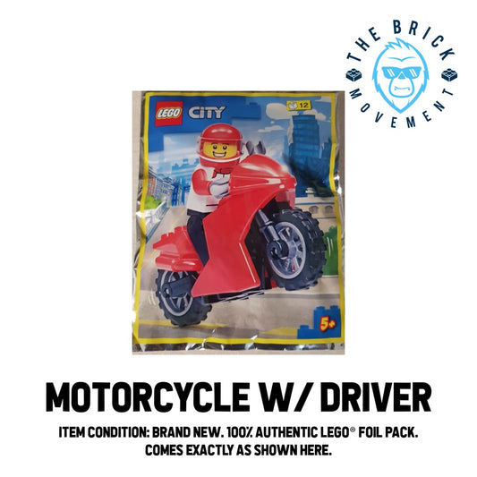 LEGO CITY Motorcycle w/ Driver Foil Pack