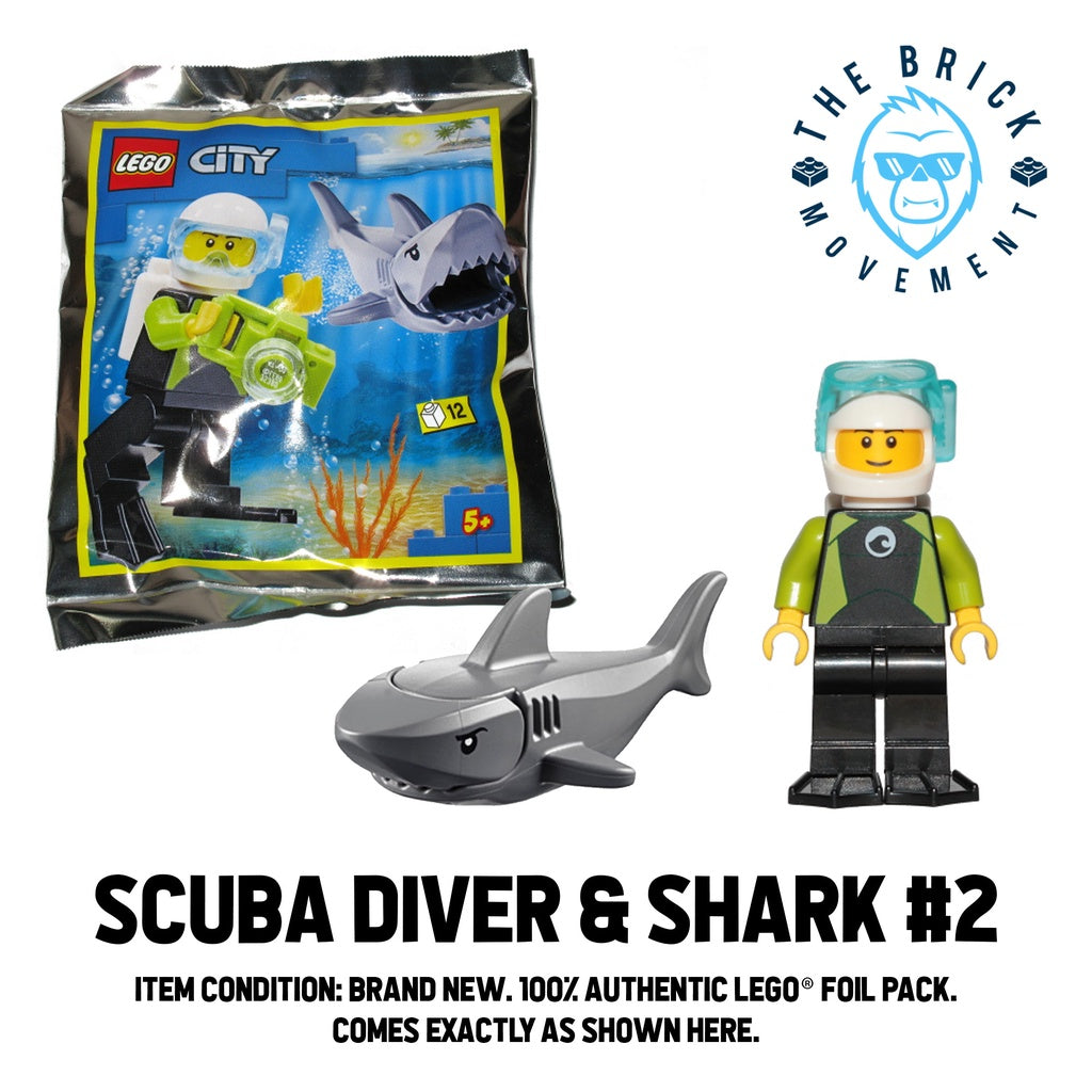 LEGO CITY Scuba Diver and Shark Foil Pack #2