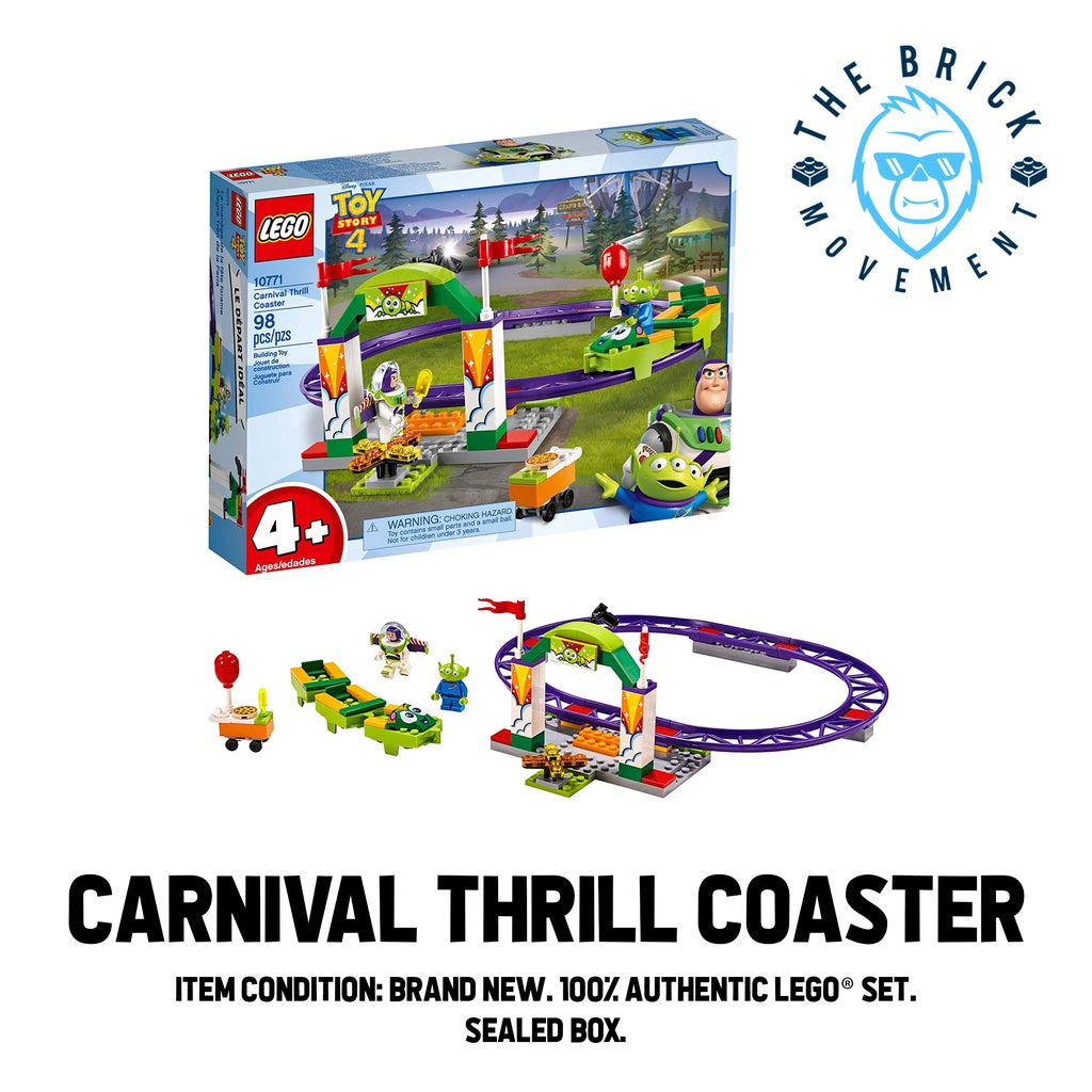 LEGO DISNEY PIXAR TOY STORY 4 10771 Carnival Thrill Coaster Set