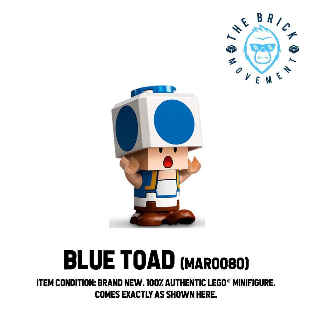 LEGO SUPER MARIO Blue Toad Minifigure